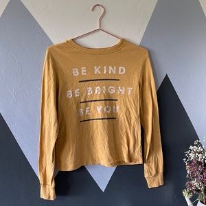 Long sleeve yellow shirt